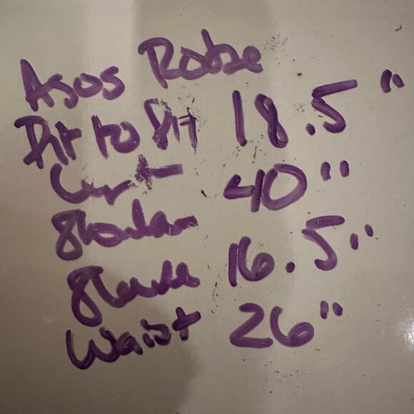 ASOS Lightweight balloon long sleeve Belted Robe Sheer Curve Made in India sz 16 - Picture 9 of 12